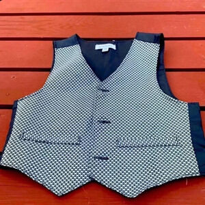Five  for 25 Newberry, formal, black and white vest in excellent used condition